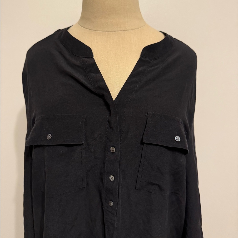 Joie Black button down blouse.